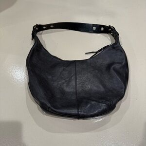 Vintage Banana Republic Black Leather Hobo Bag shoulder purse grunge everyday